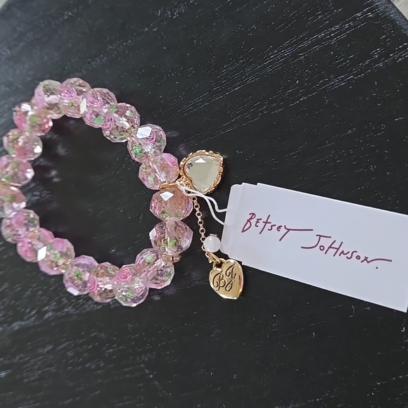 Betsey Johnson Pink and Gold Bracelet - Picture 7 of 8